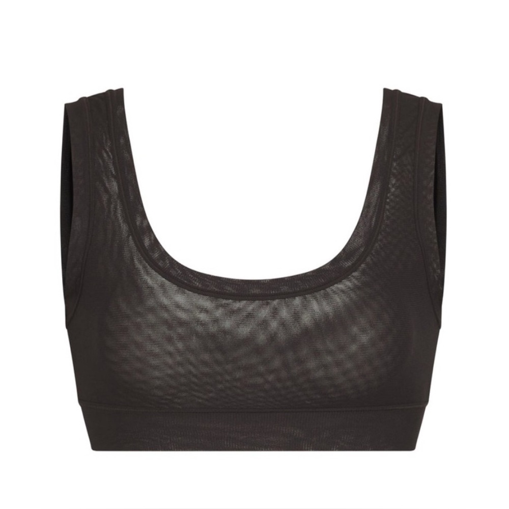 SKIMS SUMMER MESH SCOOP BRALETTE | Onyx